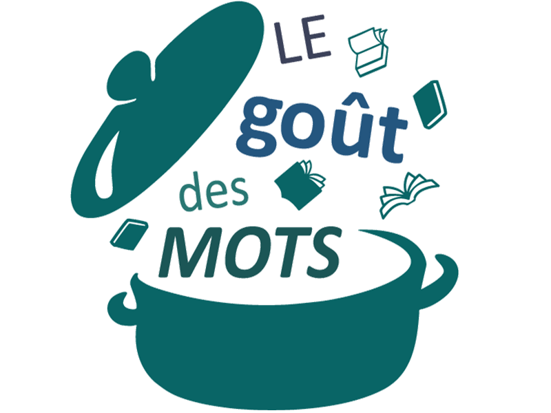Création du logo du Goût des Mots, librairie de Château-Chinon, réalisation des marque-pages, déclinaison sur des kakemonos et la façade... 